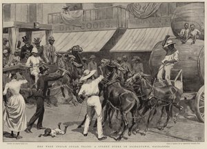 The West Indian Sugar Trade, en gadescene i Bridgetown, Barbados